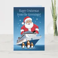 Cruisers Christmas cruising xmas holiday cruise  Thank You Card