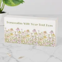 Coneflowers Watercolor Botanical Art Wooden Box Sign