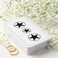 Classic Black Pentagram Stars White  Tarot Cards