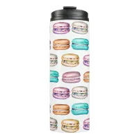  Vintage Watercolor Macaron Cookies Thermal Tumbler