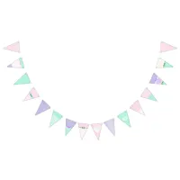 Pink, Purple and Green Flag Garland