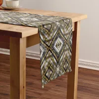 Modern, trendy pattern in silver, gold and black  short table runner