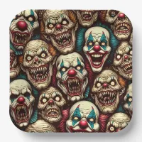 Horrifying Clowns Halloween Party  Paper Plates