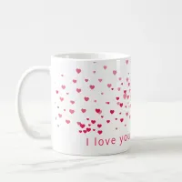 Love Hearts Valentine Personalized Custom Coffee Mug