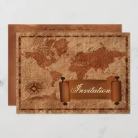 vintage destination wedding invitation