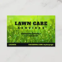 *~* Modern Landscaping Green Grass Lawn Care Business Card