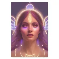 Glowing Goddess of Light Digital Fantasy Art 009 Tissue Paper