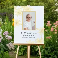 Pale Yellow Daisy Flowers Celebration of Life Foam Board