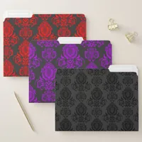 Elegant, Vintage, Victorian Steampunk Damask File Folder