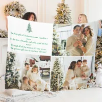 The Best Gift, family, Christmas Pagoda 3-Photo  Fleece Blanket