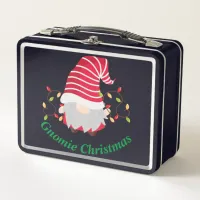 Gnomie Christmas Metal Lunchbox