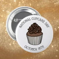 National Chocolate Cupcake Day | October 18th Button