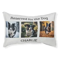 Reserved for the Dog Multi Photo Collage Custom Pet Bed