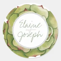 Succulents Rustic Wedding stickers