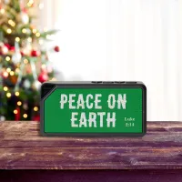 Christmas Peace on Earth Winter Season Xmas Green Bluetooth Speaker