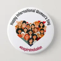 International Women's Day | IWD March 8 | Heart Button