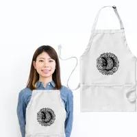 Vintage Monogram Letter V Initial Alphabet Logo Adult Apron