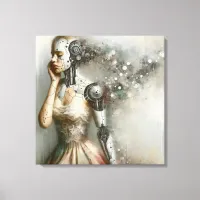 Female Cyborg Woman Ai Art  Canvas Print