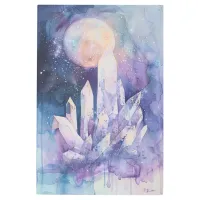 *~*Pastel MOON  Pale Space Crystals  Gold SC3 Metal Print