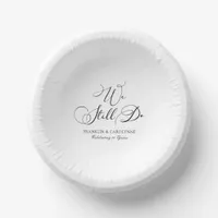 Modern Elegant Vow Renewal Anniversary Paper Bowls