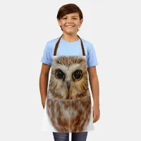 Cute Little Northern Saw Whet Owl Apron
