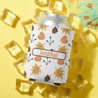 Personalized Autumn  Can Cooler