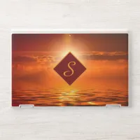 Monogram Sunset Orange Golden Sky Sea of Gold HP Laptop Skin