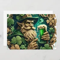 Enchanted Evening of Ale A Leprechauns Toast  Thank You Card