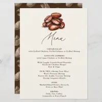 Love is Brewing Coffee Beans Party Menu