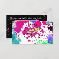 Paint Splatter pink Business Card