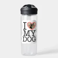 I Love My Dog Personalized Water Bottle