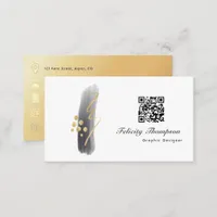 Trendy Brush Strokes Collage Business Card