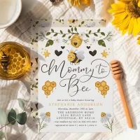 Mommy To Bee Honeycomb Bumblebee Baby Shower Invitation