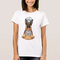 Culinary Canine: Baker German Shepard With Loaf T-Shirt