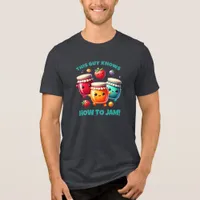 Funny Cute This Guy Knows How to Jam! Tri-Blend Shirt