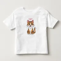 Cute funny little happy Cat Toddler T-Shirt