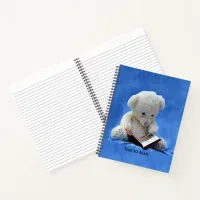 Teddy Bear Time to Read Blue Stuffed Animal, ZKOA Notebook