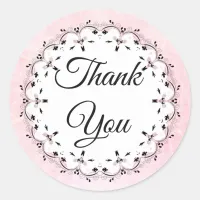 Pink Thank You Stickers