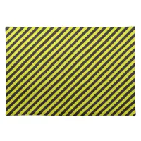 Thin Black and Yellow Diagonal Stripes