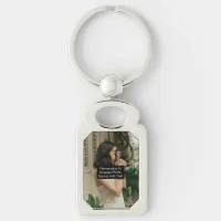 Custom Photo Art Name Monogram Quote Rectangle Keychain