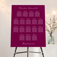 Mulberry 17 Table Wedding Seating Chart Foam Board