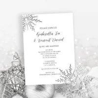 Snowflakes Winter Wedding Invitation