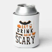 eat drink and be scary halloween can cooler