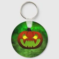 Spooky Evil HalloweenPumpkin Keychain