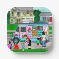 A Hot Summer Day | A Whimsical Illustration Paper Plates