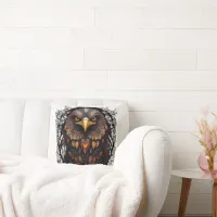 Mosaic Eagle Portrait Throw Pillow