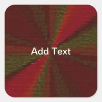 Circular Gradient Patchwork Red to Green Square Sticker