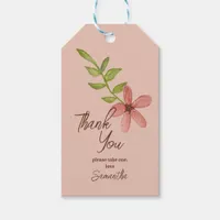 Thank You Sweet Flower Simple Pretty  Botanical Gift Tags