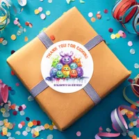 Cute Monsters Kids Birthday Party Sticker