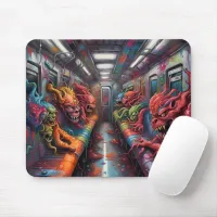 Train full of Demons and lost Souls Mouse Pad